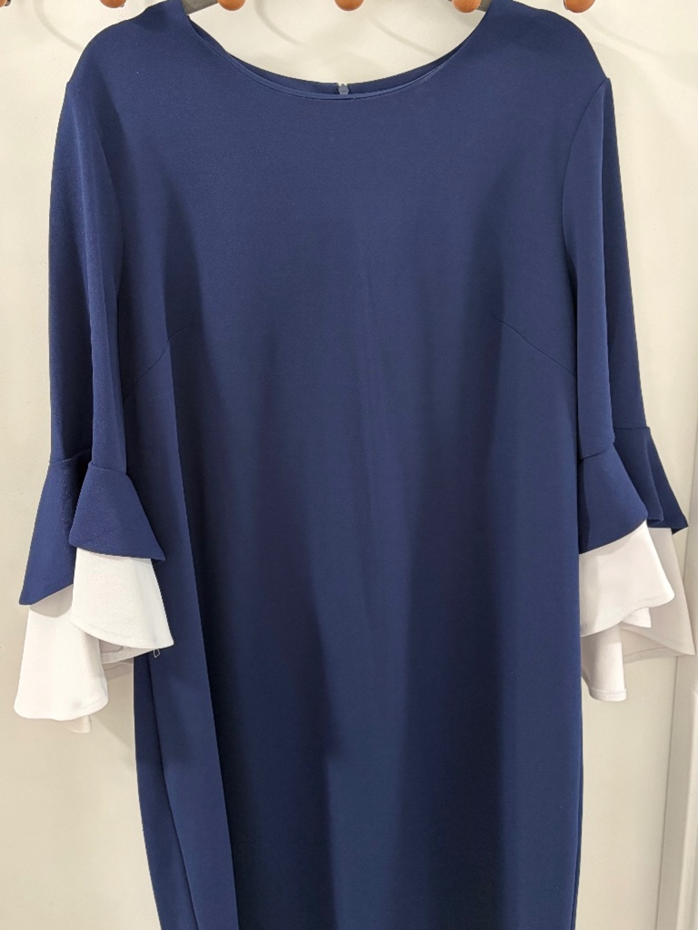 Cocktail blue dress long sleeve